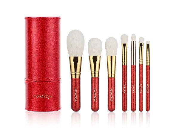 Vonira Professional Christmas Makeup Brushes Set 7pcs Glitter Cosmetic Brush