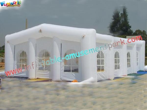 PVC Tarpaulin / PVC Coated Nylon Inflatable Party Tent , White Inflatable