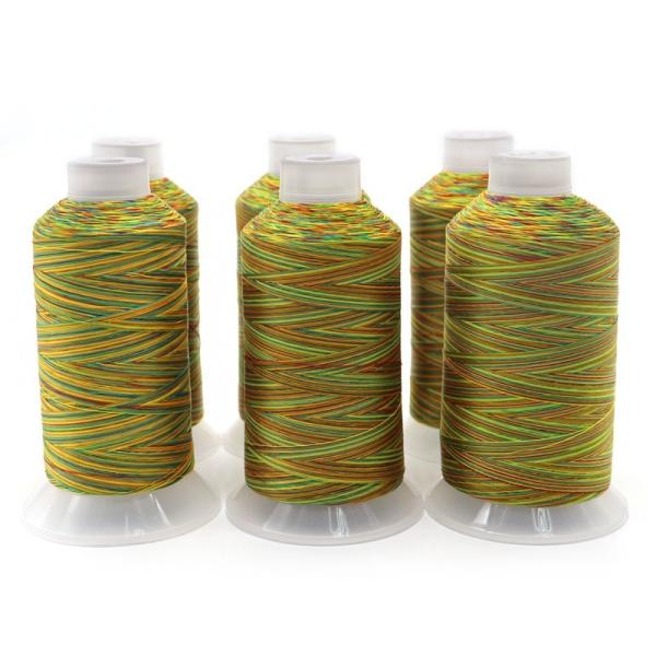 Waterproof Boho Customized High Tenacity Rainbow Thread Cones Colorful Nylon