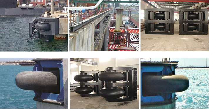 Navy Marine Rubber Dock Corner Fenders PIANC2002 For Vessels Boats