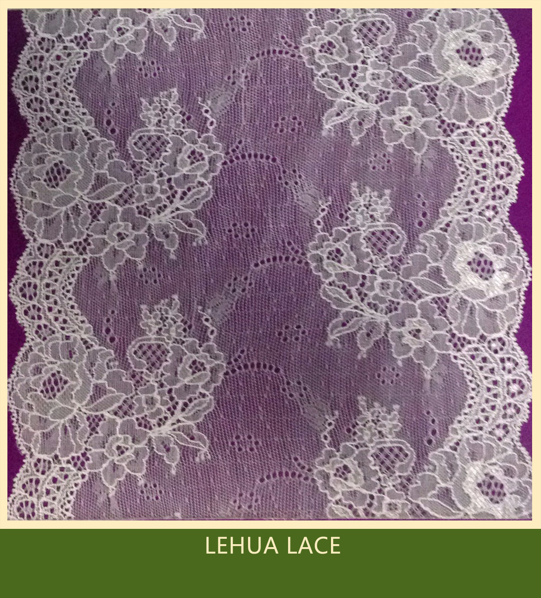 Hot Selling and nice quality Nylon Spandex Stretchy Brazil Lace from China