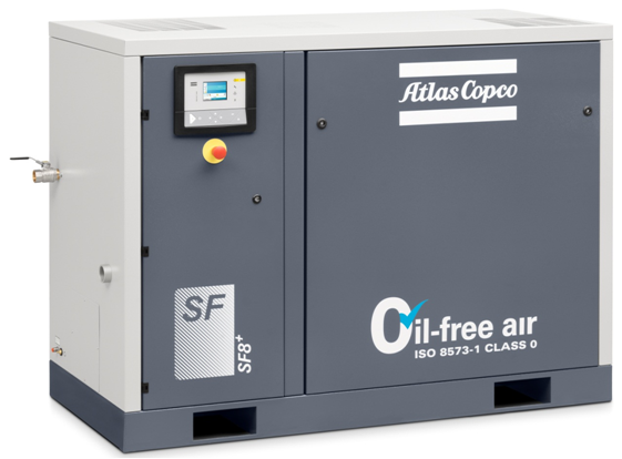 AQ 18 VSD Water Injected Screw Compressor 18kw Atlas Copco 69dB Noise Level 1