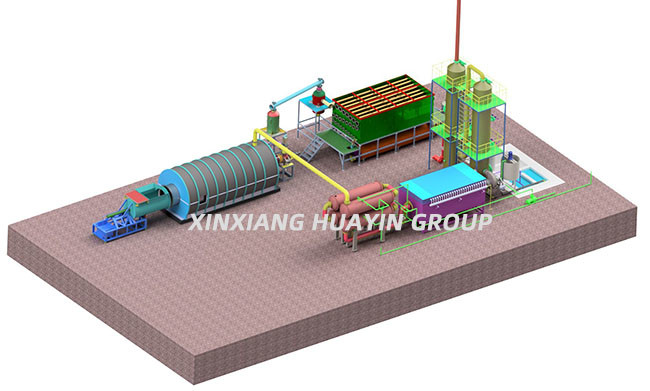 Industrial Scale Pyrolysis Oil Plant For Waste Plastic And Tire