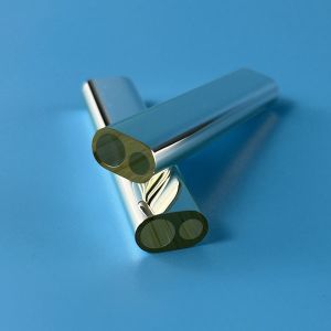 Silver Plated Custom Quartz Flow Tubes Double Bore