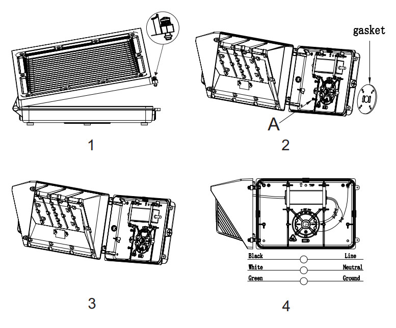 DLC 60w LED Wall Pack Light 80w 100W 120w Outdoor IP66