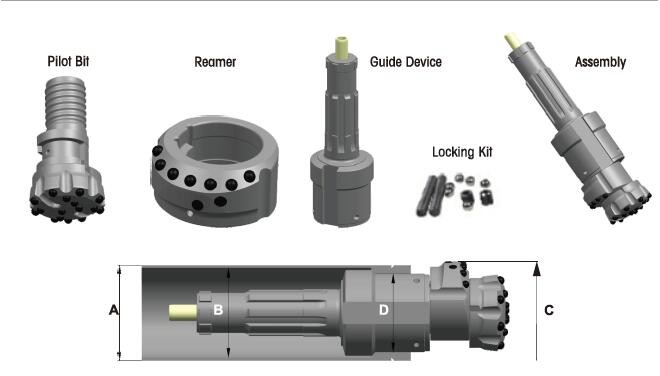 Eccentric Casing System Bit Link 3"~10" Hammer ODEX System