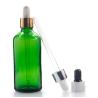 Buy cheap 100ml Green Round Oil Dropper Glass Bottle Screen Printing Hot Stamping from wholesalers
