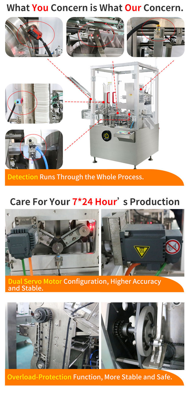 120 Vertical Automatic Box Packing Machine 35-125 Carton/Min Cartoner Machine