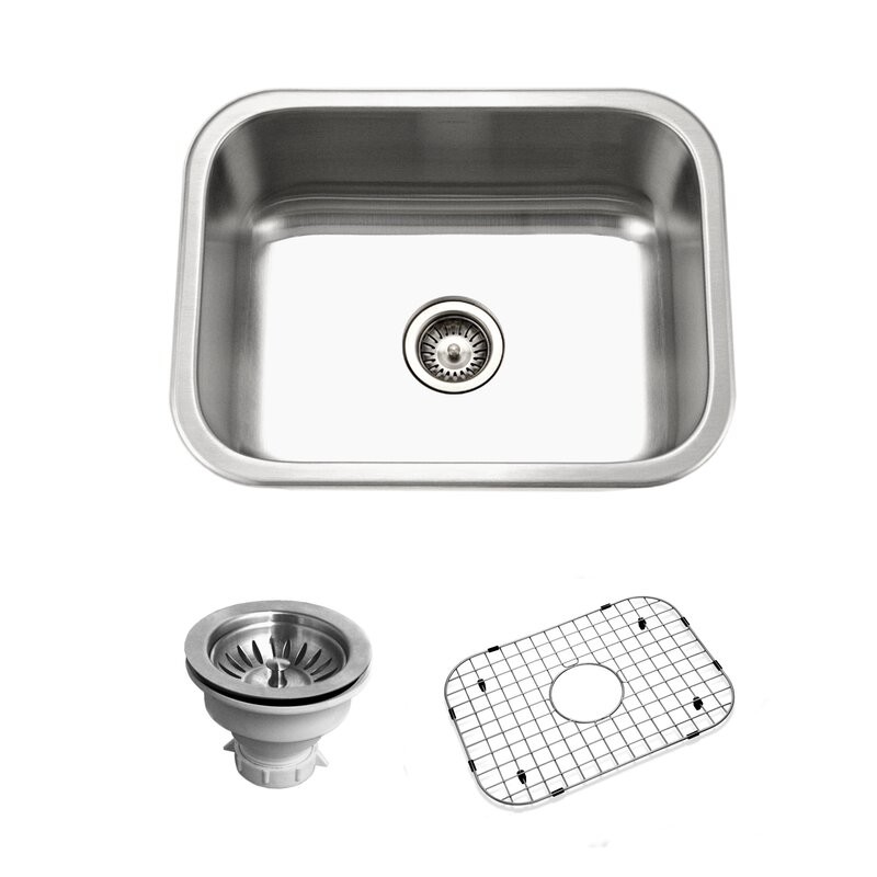 Square Single Bowl Undermount Stainless Steel Kitchen Sink Size 44 X 39cm