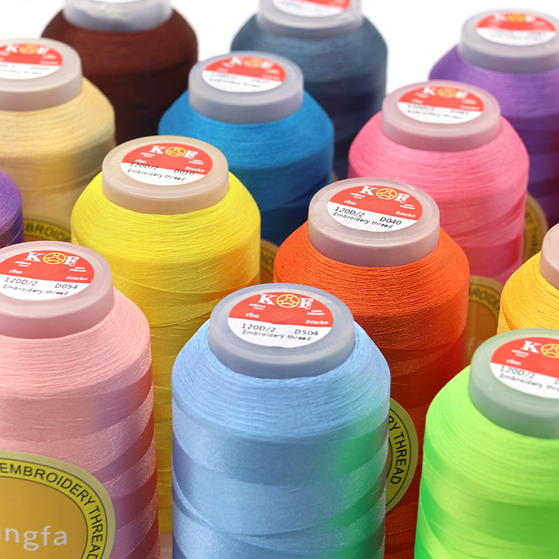 5000 Yard Polyester Embroidery Thread for Cross Stitch Vibrant Dyed Pattern and Durable
