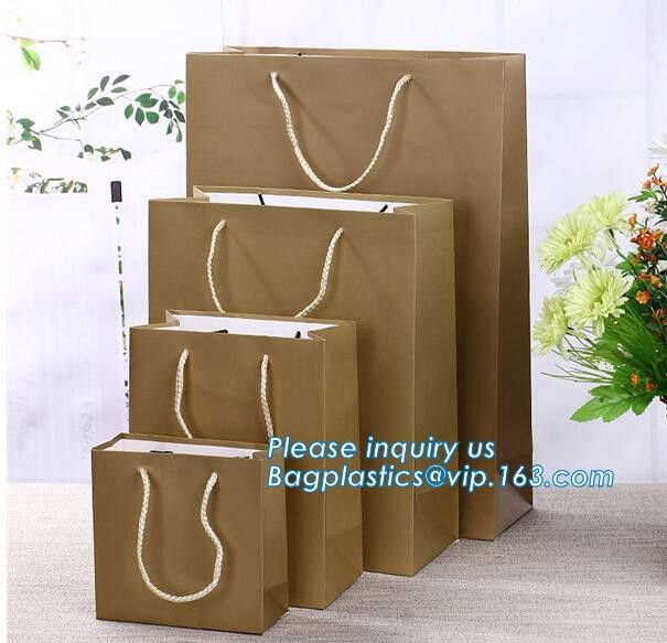 Luxury paper bags with handles Different Sizes,250gsm art paper shopping carrier bag custom printing with handle rope