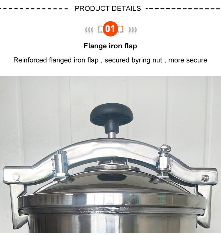 Automatic Autoclave Sterilizer Portable Full Stainless Steel Steam Electric Digital Display