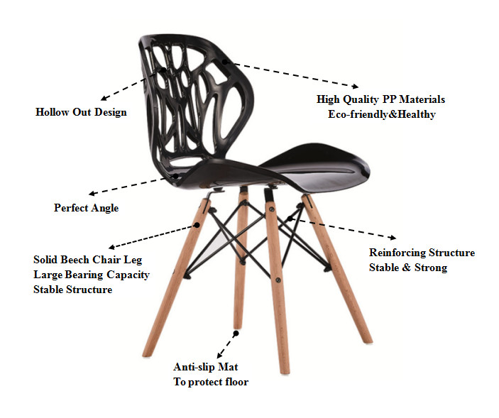 Modern leisure dessert shop dining chair business negotiation clear bar chair high stool coffee shop Nordic simple chair