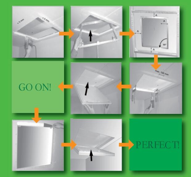 12.5mm Thickness Adjustable Airtight Access Panel Powder Coated