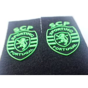  Embossed Felt Backing Injection Rubber Custom Clothing Patches Manufactures
