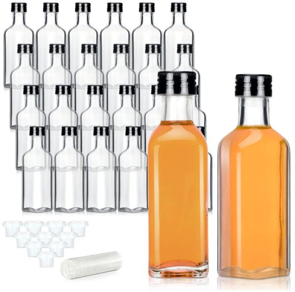 750ml Round Olive Oil Glass Bottle with Customized Black Screw Cap and