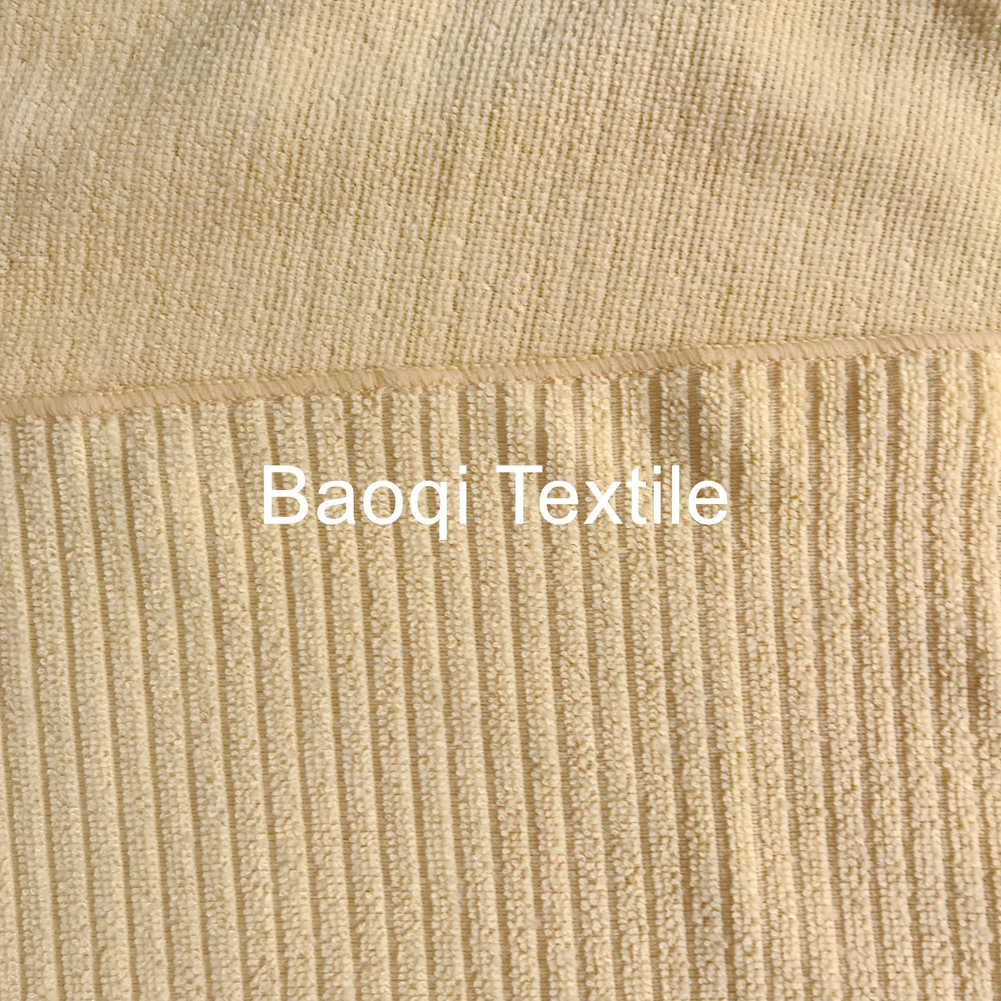 Yellow popular solid single stripe dish rags microfiber tea towels wipes,single side kitchen cleaning rags size 16*16“