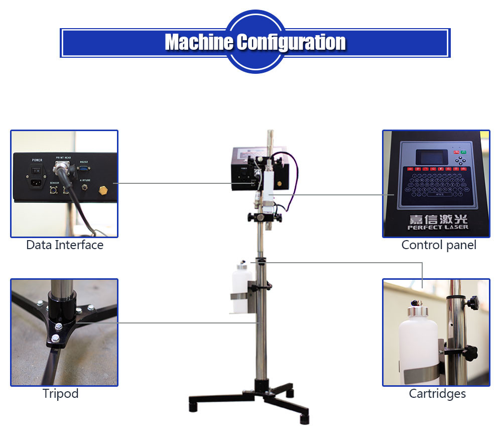 Big Character Barcode Inkjet Printer For Date Batch Serial Number