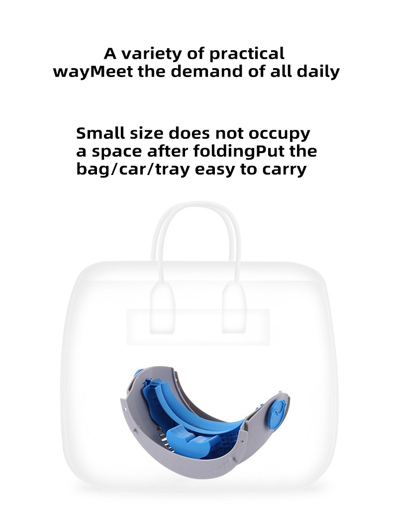 Portable Serenity Blue Baby Toilet With Customized Logo Foldable Soft Potty Training Seat
