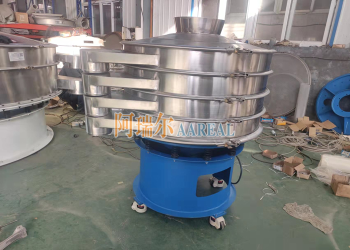 1000mm 3-deck Portable Stainless Steel Rotary Vibrating Screen for Table Salt