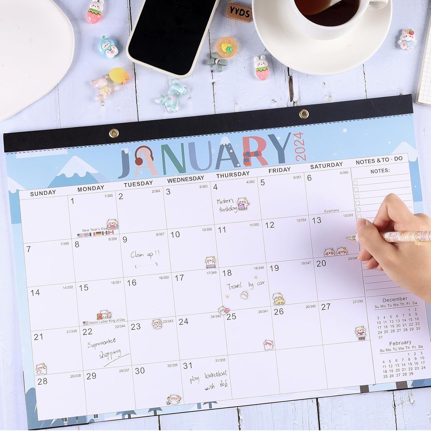 Add Personal Dates And Events Custom Wall Calendars and 1 Calendar with Personalization