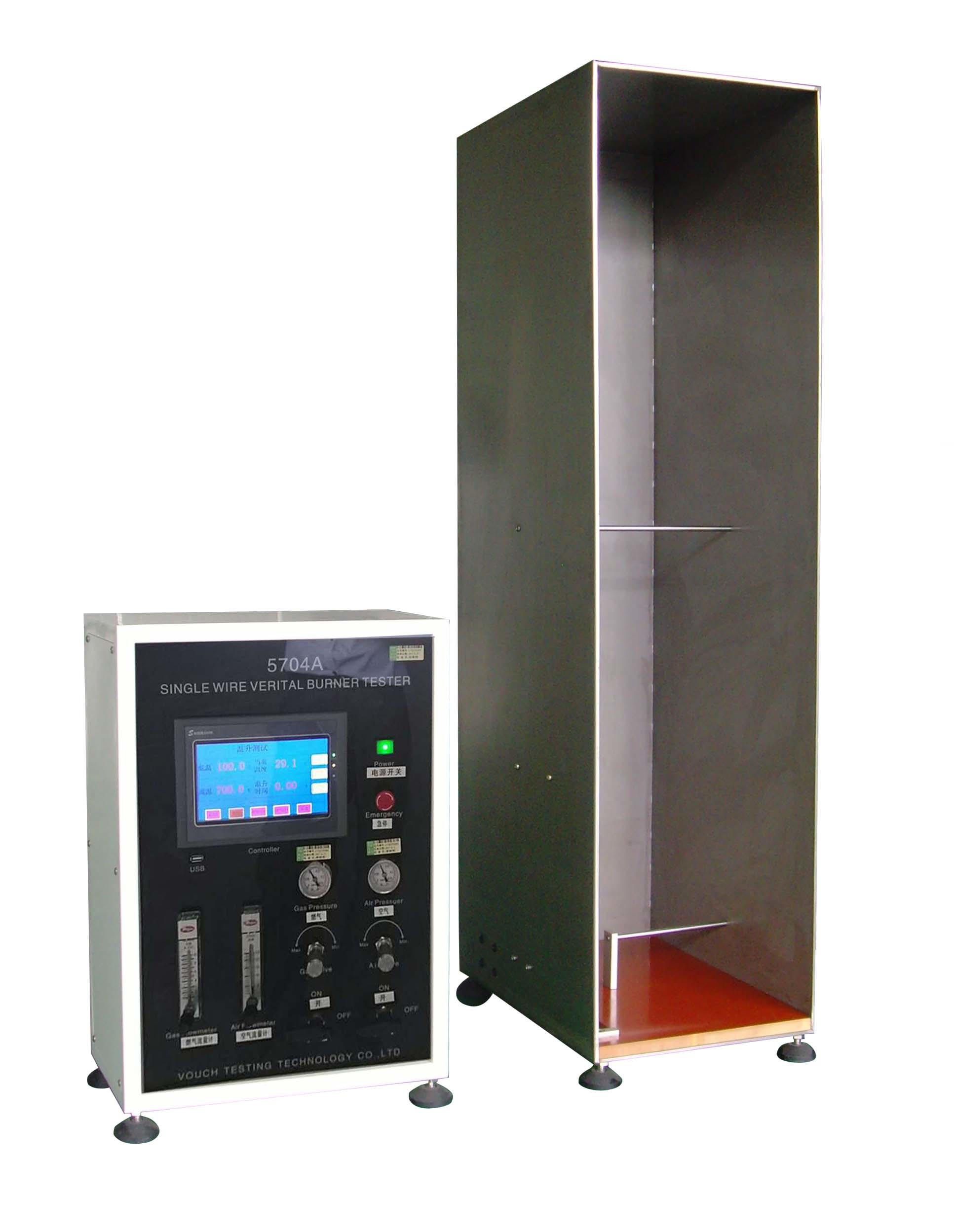 Vertical Flame Test Chamber of single cable vertical combustion tester