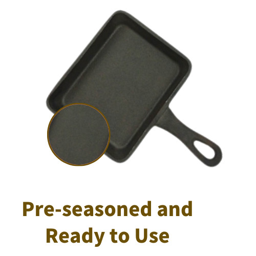 Cast Iron Deep Frying Pan With Lid Burn Proof 0.7/0.9kg
