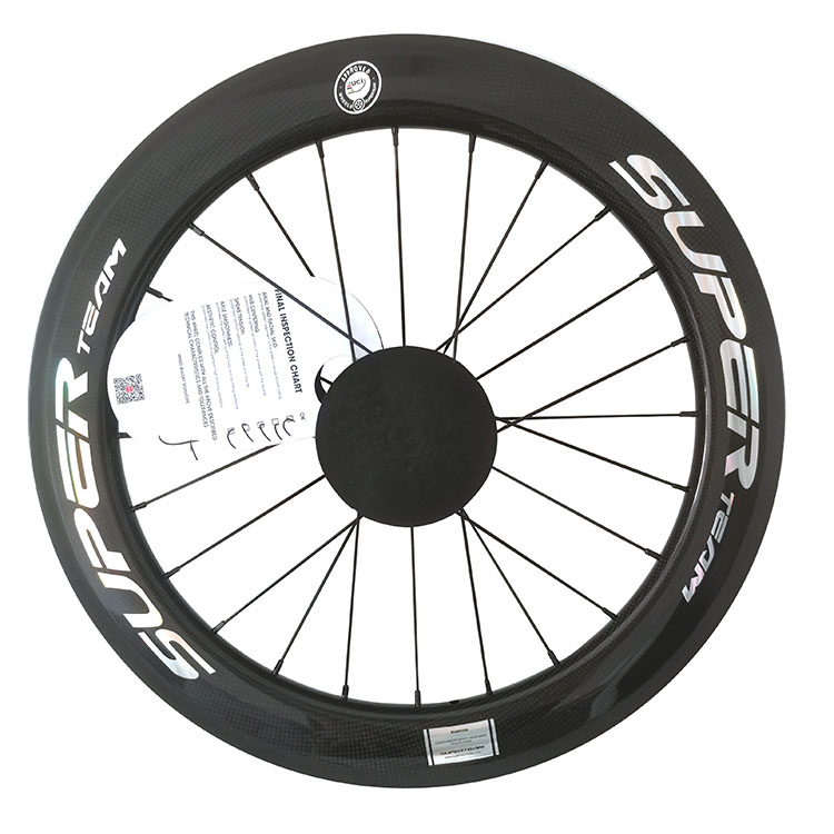 Black 451 Glossy 3K Rim Brake Ceramic Bearing Hub Blade Spokes Superteam Carbon Wheelset