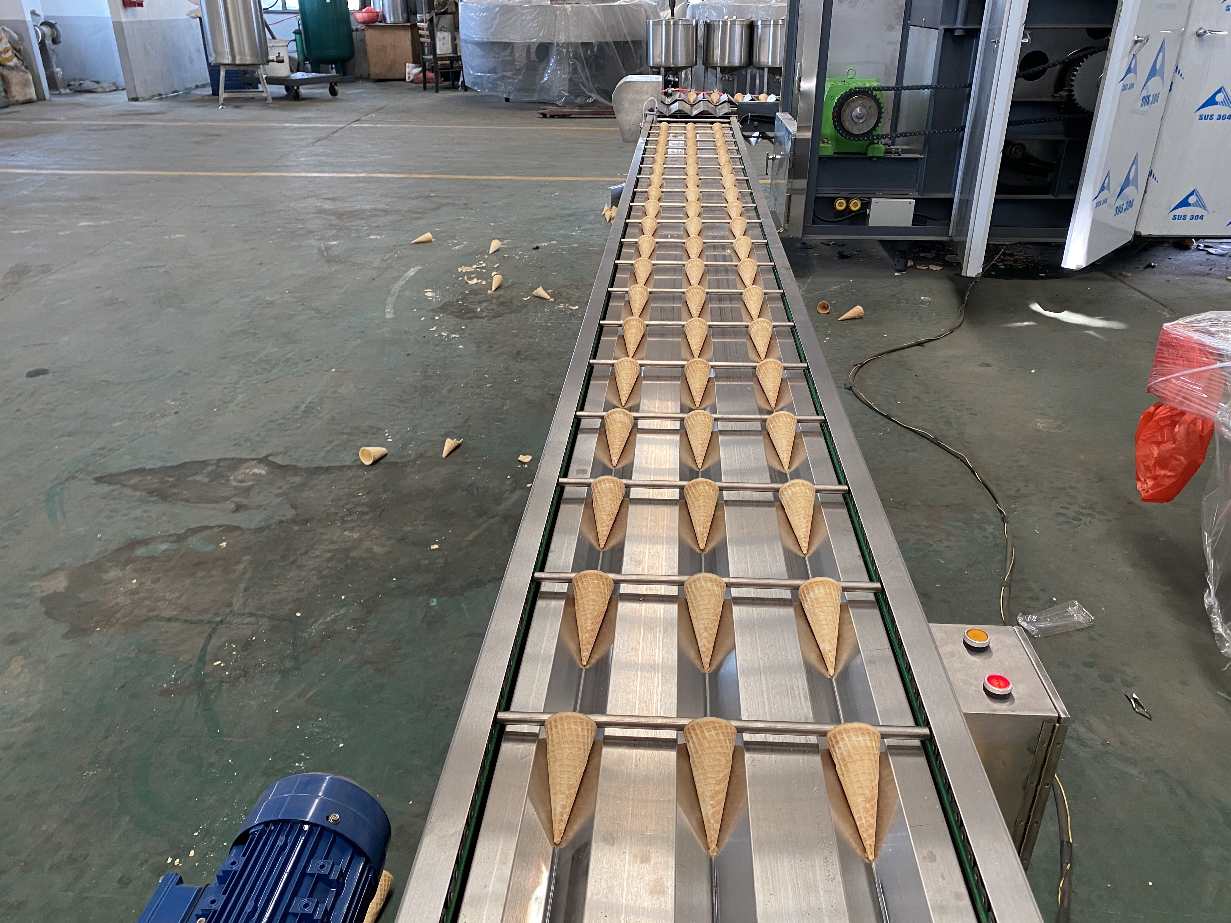 3800pcs/H Wafer Ice Cream Cone Production Line Multifunctional