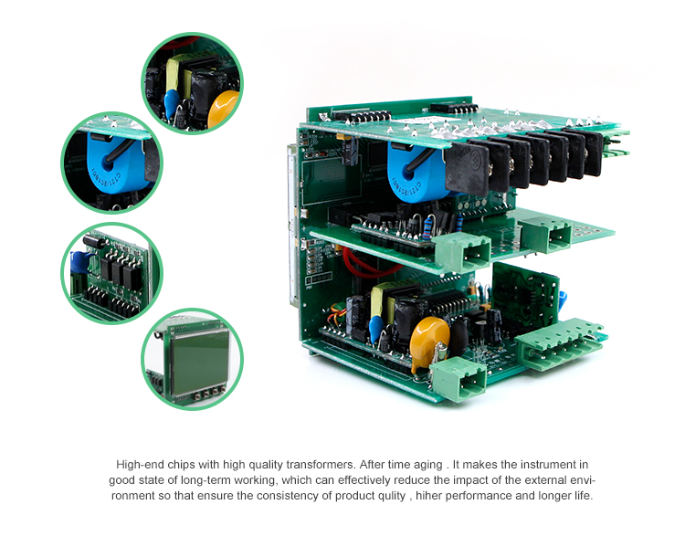 Three Phase LCD display Multifunction Power Meter with harmonic and multi-rate