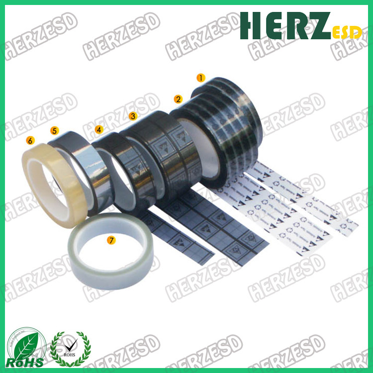 Anti Static Grid Mesh ESD Warning Tape For Packing Electronic Product Sensitive Area