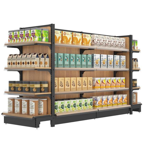 Liquor Wood Display Shelving For Retail Shop Plate Adjustable Gondola Supermarke