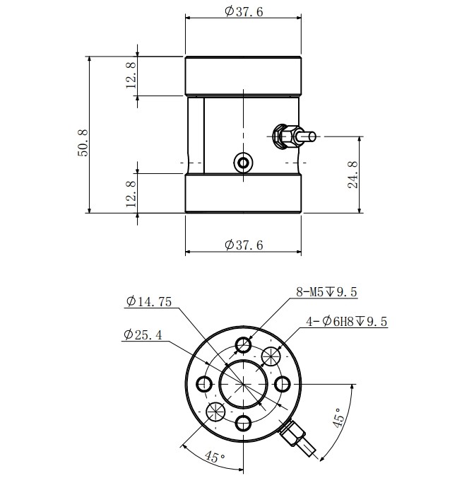 Stainless steel/Aluminium alloy Static torque sensors 1~150N.m Torque Transducer