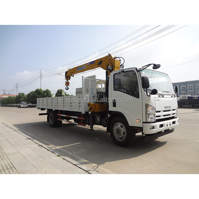 ISUZU 4x2 7 Ton Mobile Crane Truck Mounted Logistics Transportation Single Row