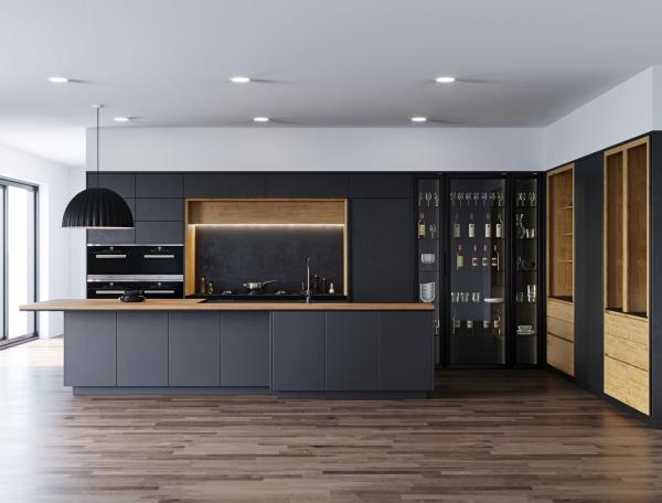 European Modern Kitchen Cabinets Affordable Waterproof Melamine Finish Kitchen