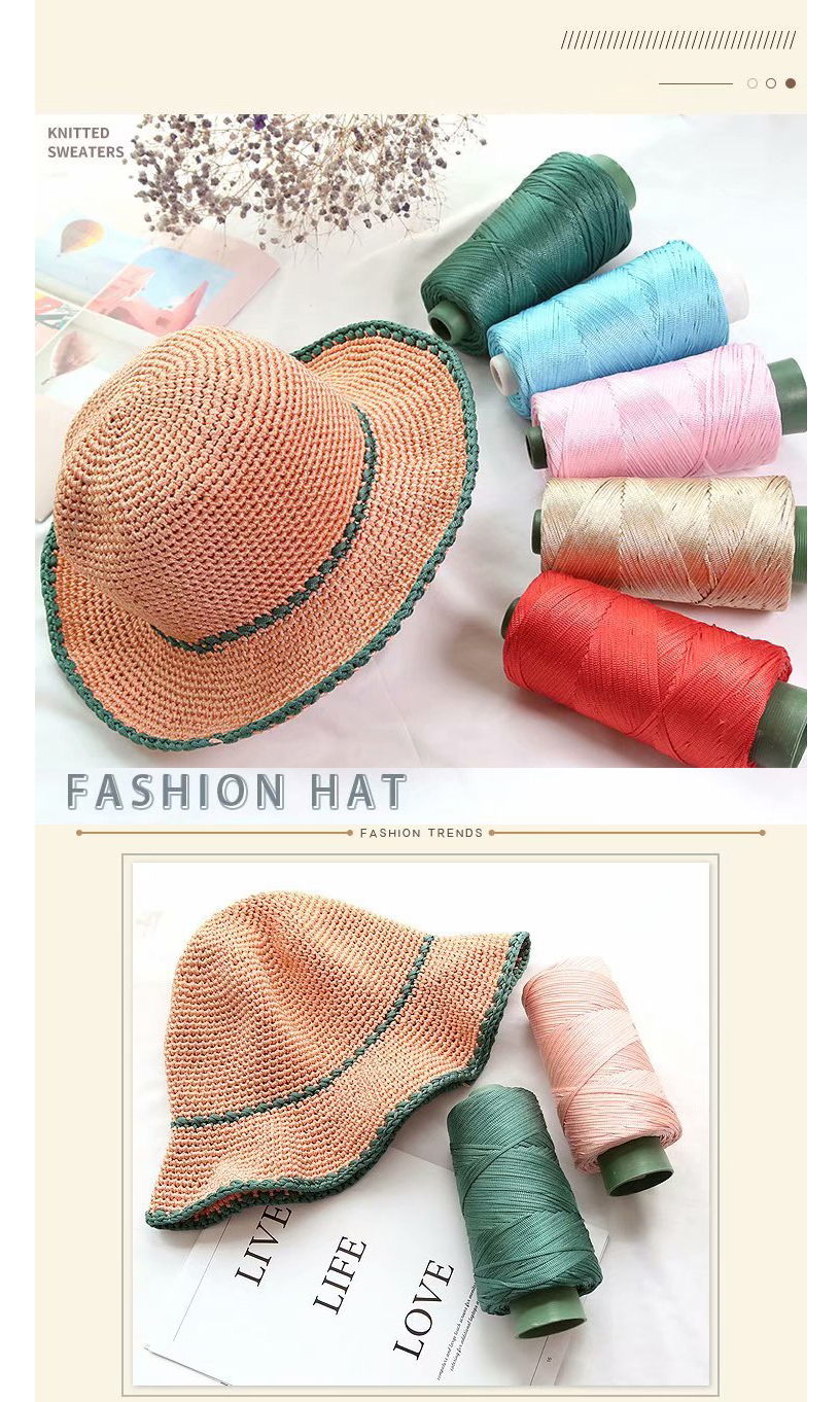 Multi Scene Crochet Tape Yarn Cotton Linen Thread Practical For Summer Hat
