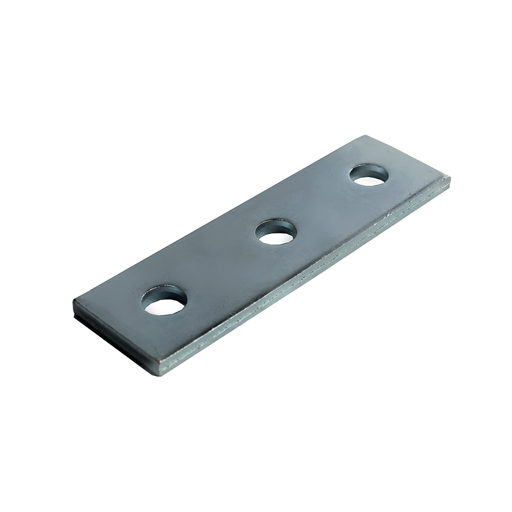Carbon Steel Flat Strut Plate Electric Channel Fitting Stamping Type 40mm Width