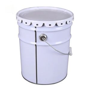 Customized Logo 3.5 Liter Square Bottom Iron Seed Bucket Flower Planter With