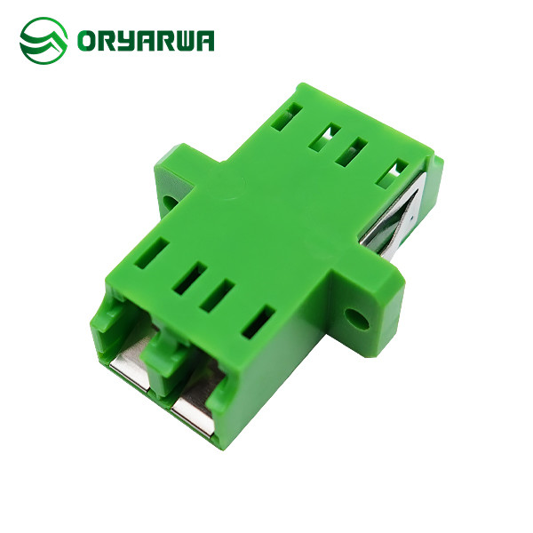  Green Ope Shape LC APC Duplex Adapter Single Mode With Shutter Manufactures