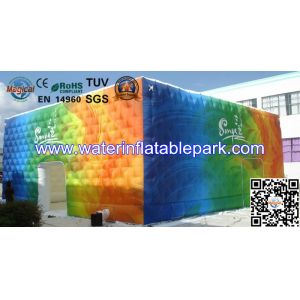 Commercial Printed Inflatable Cube Tent With Logo / Inflatable Structure Tent
