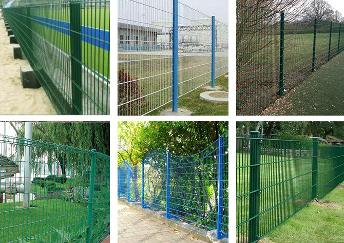 1.2m-3.0m Low Carbon Steel Pvc Coated Double Wire Fence For Public 1.8*2.5m