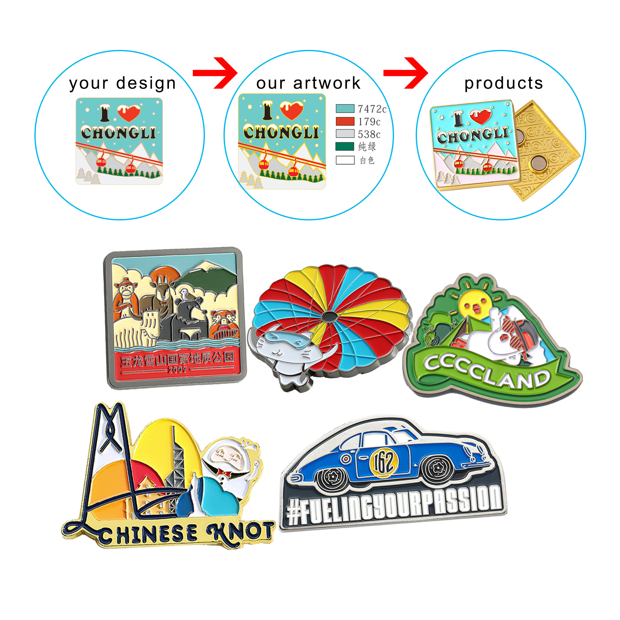 Soft Enamel Custom Fridge Magnet Magnetic 3d OEM Acceptable