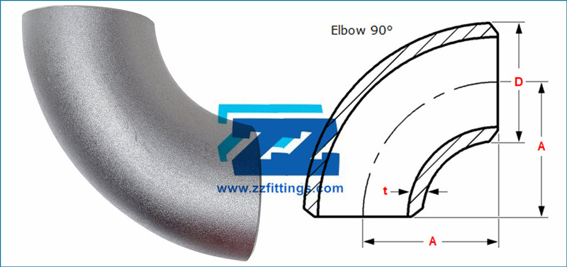 10 " Sch 10S Long Radius Elbow , Stainless Steel Weld Elbows 90 Degree A403 WP304