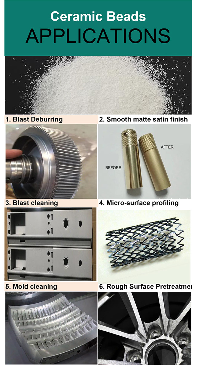 B30 Abrasive Ceramic Bead Blasting Sand For Mental Surface Cleaning Polish