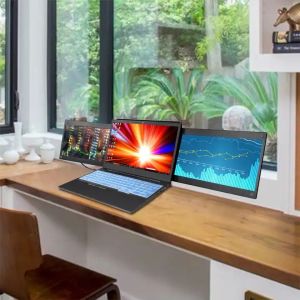13.3" Dual Monitor Triple Screen Laptop Extender FHD 1080P For 13"-17" Laptops