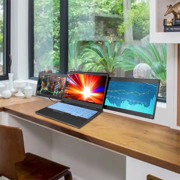 13.3" Dual Monitor Triple Screen Laptop Extender FHD 1080P For 13"-17" Laptops