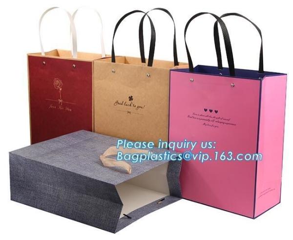 Fancy Customized 2 Colors Printed Luxury Paper Shopping Bag With Twisted Paper