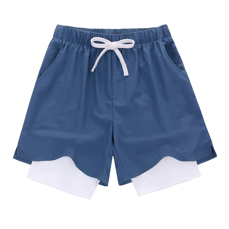 2022 New Fake Two Piece Sports Casual Basketball Shorts Sports Pants Men