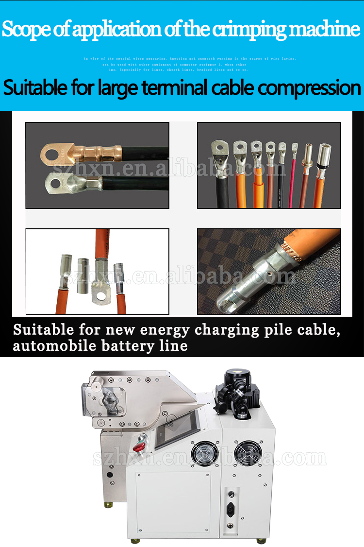 240mm2 Wire Range Servo Motor Drive Hexagon Shape Terminal Crimping Die Machine Designed