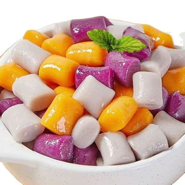 Quality Milk Tea Ingredients Three Colored Organic Tapioca Balls Low Calories for sale